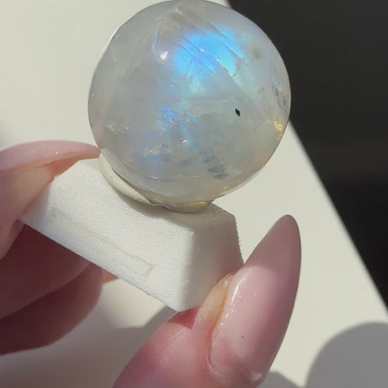 gem rainbow moonstone sphere
