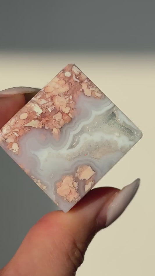 Cotton Candy Agate Cube (S) #10