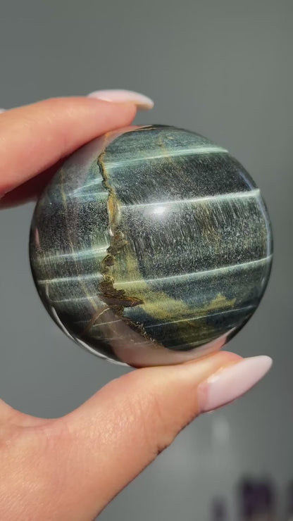 Blue Tigers Eye Sphere #2