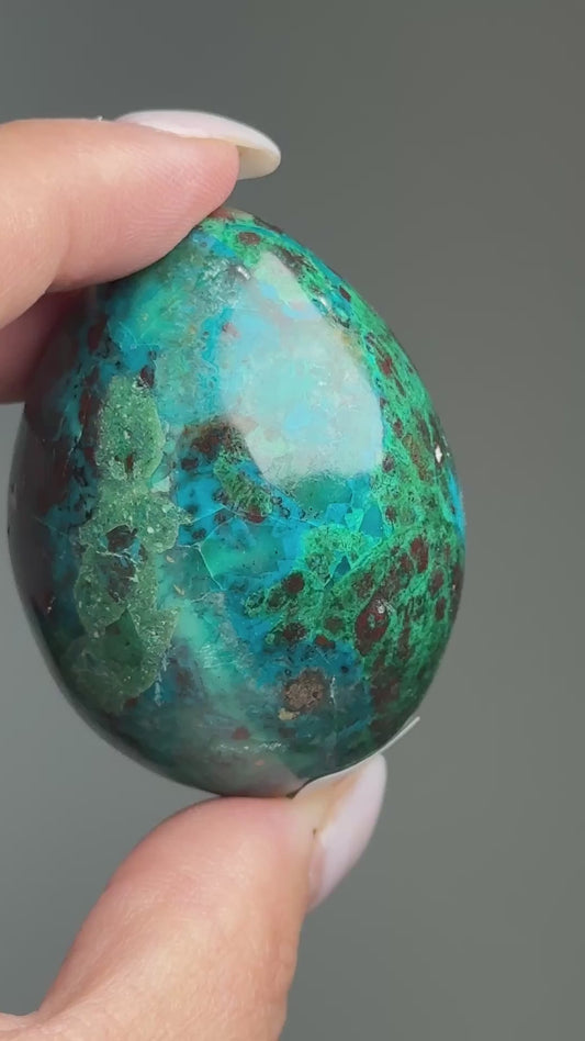 Chrysocolla Malachite Cuprite Egg Egg #5