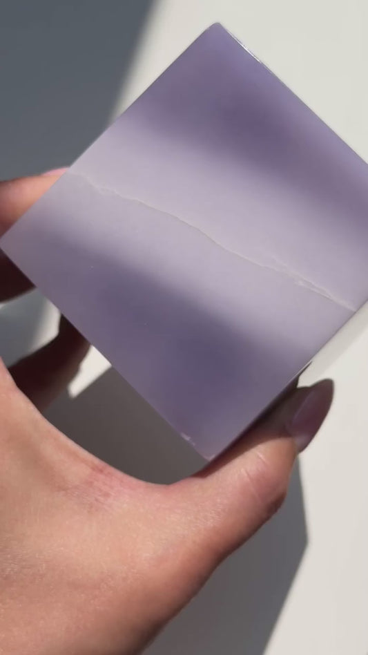 Lavender Ytrium Fluorite Cube L #8