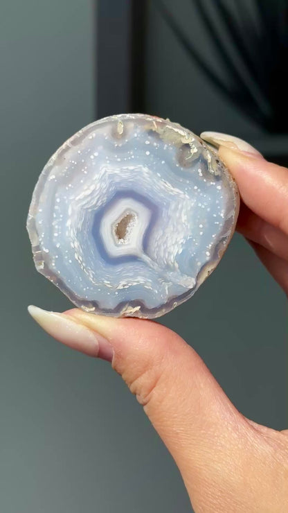 Starry Night Agate Geode #24a