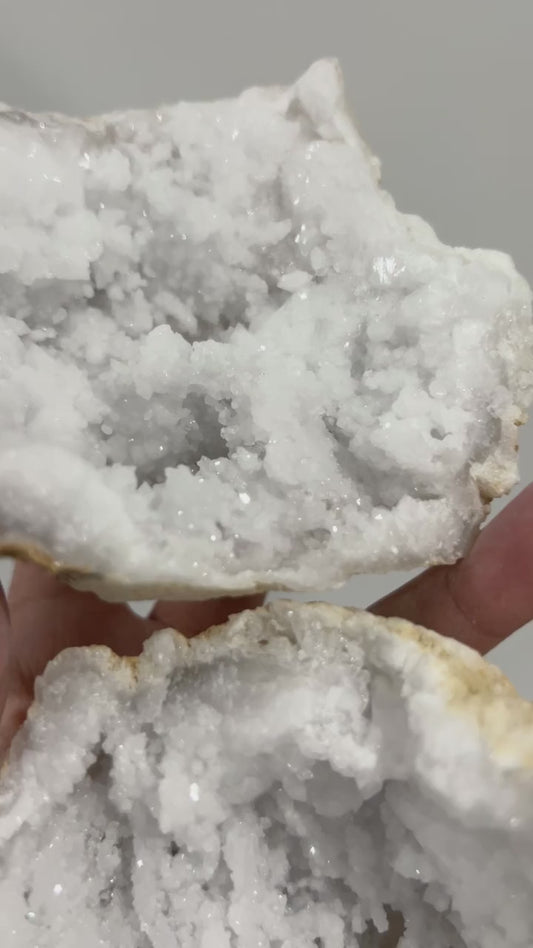 Moroccan White Druzy Geodes