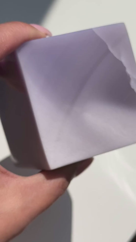 Lavender Ytrium Fluorite Cube L #11