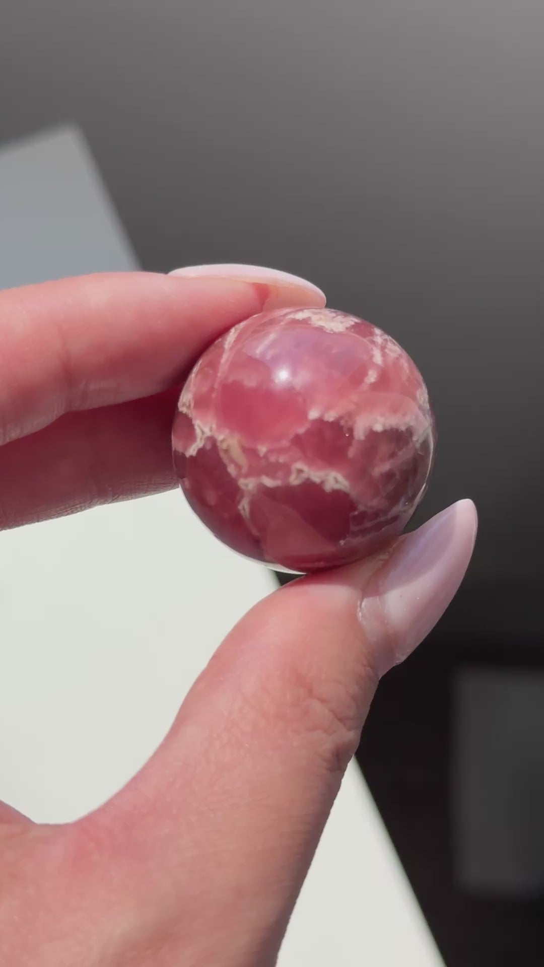 rhodochrosite sphere