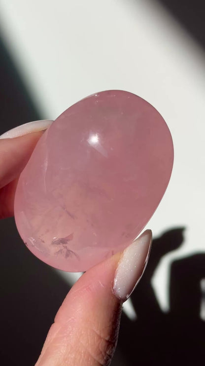 Dark Rose Quartz Palm #12