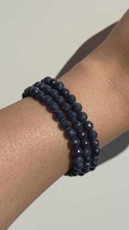 Faceted Blue Sapphire Bracelets