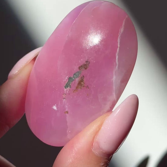 pink aragonite palm