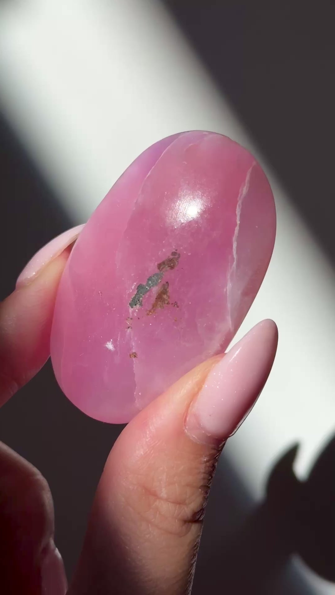 pink aragonite palm