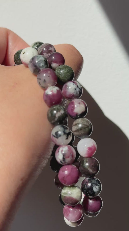 Eudialyte Epidote Quartz Bracelets