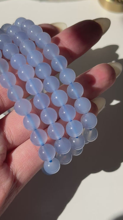 Turkish Blue Chalcedony Bracelets