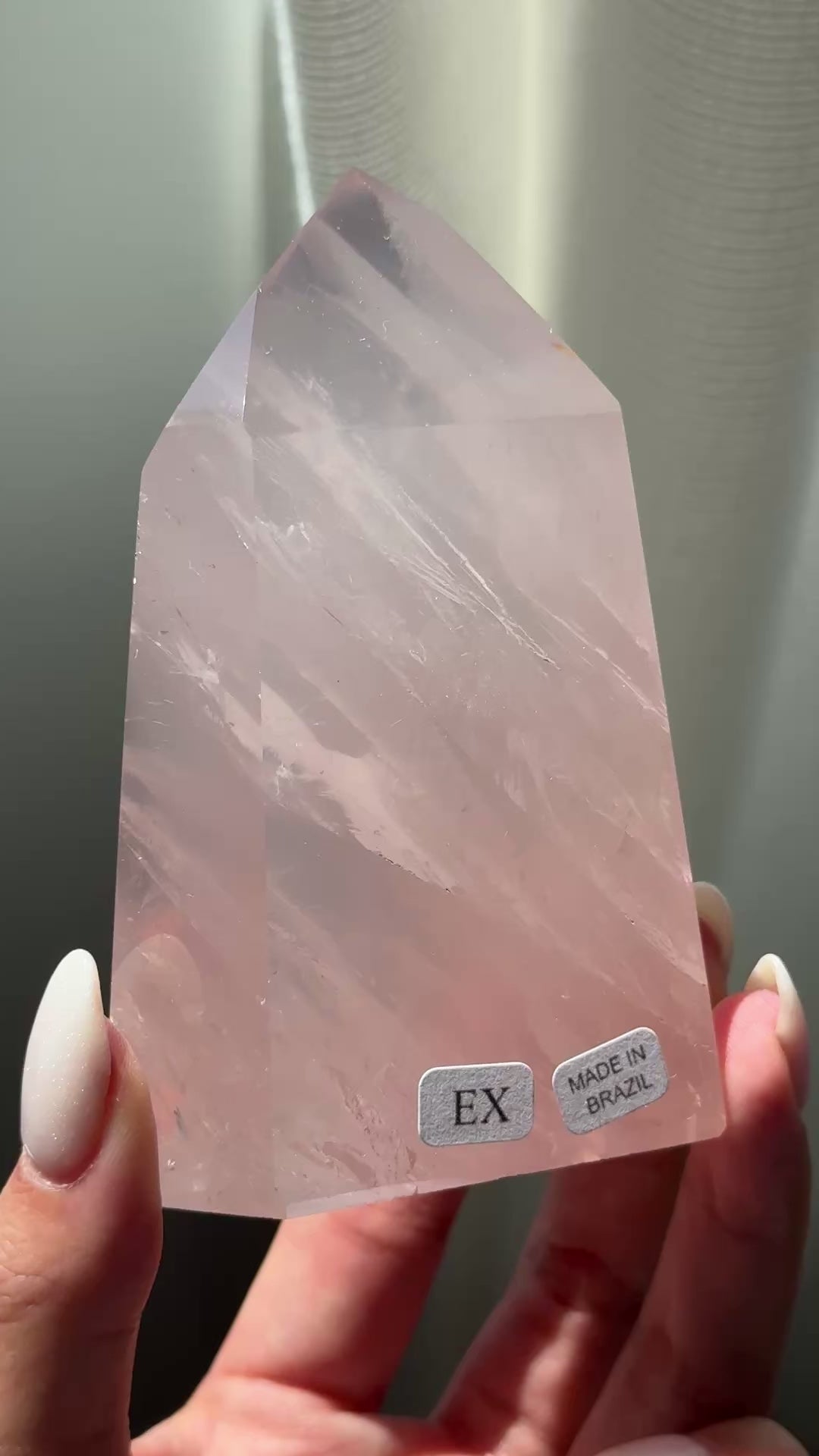 gem rose quartz tower extra grade rose quartz tower girasol quartz