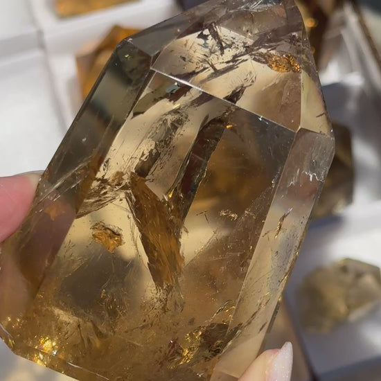 brazilian citrine tower polished crystal tower