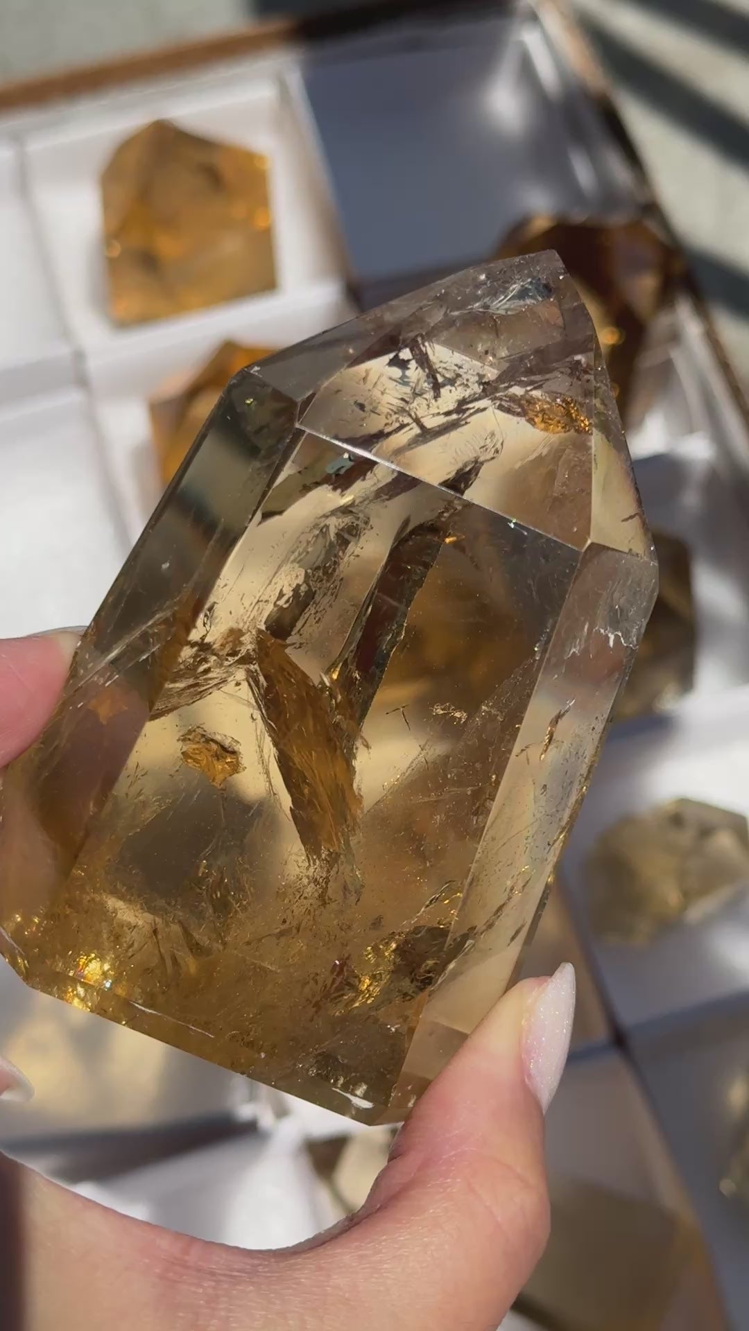 brazilian citrine tower polished crystal tower