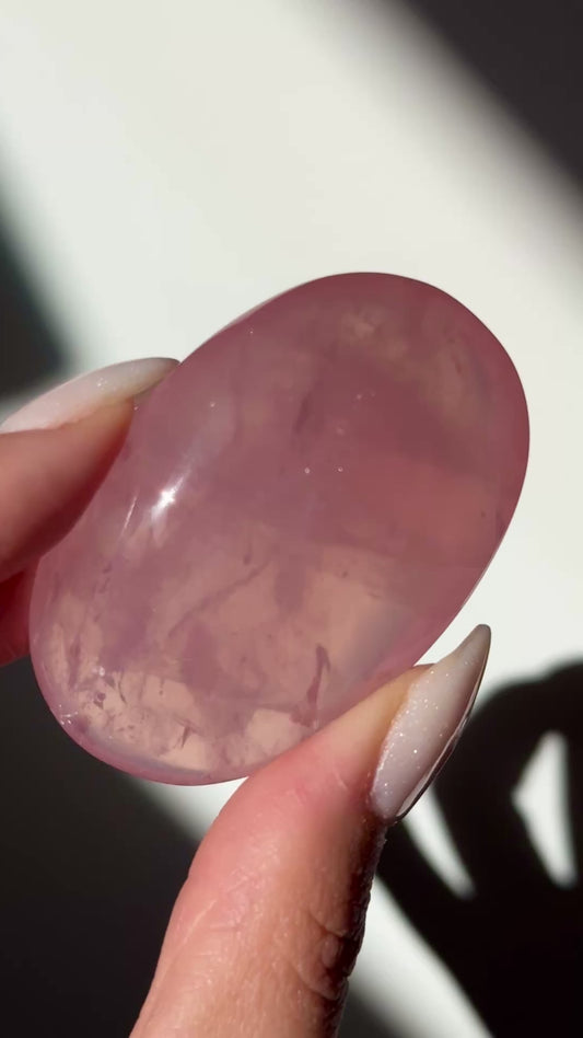 Dark Rose Quartz Palm #17