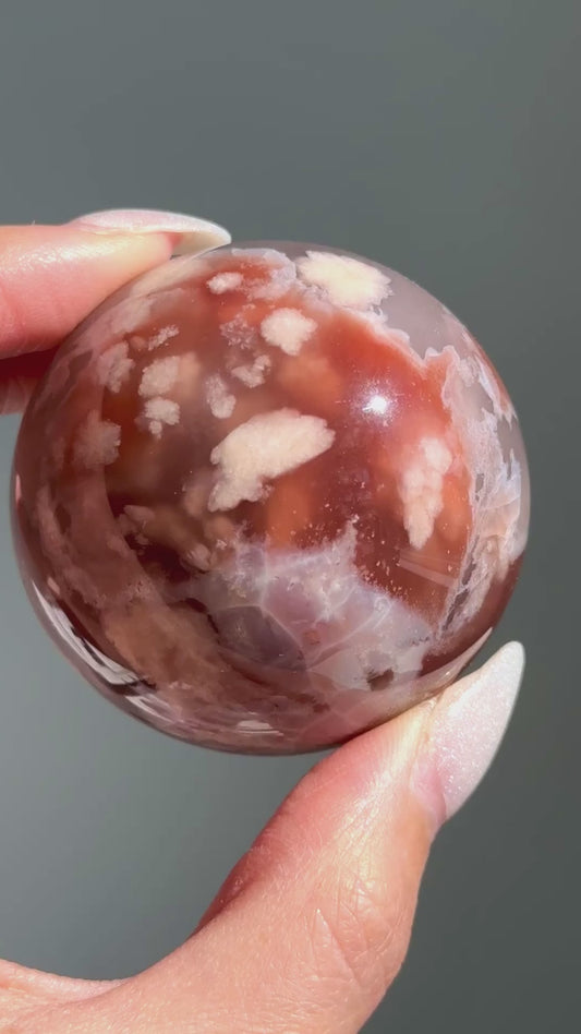 AAA Flower Agate Sphere #26
