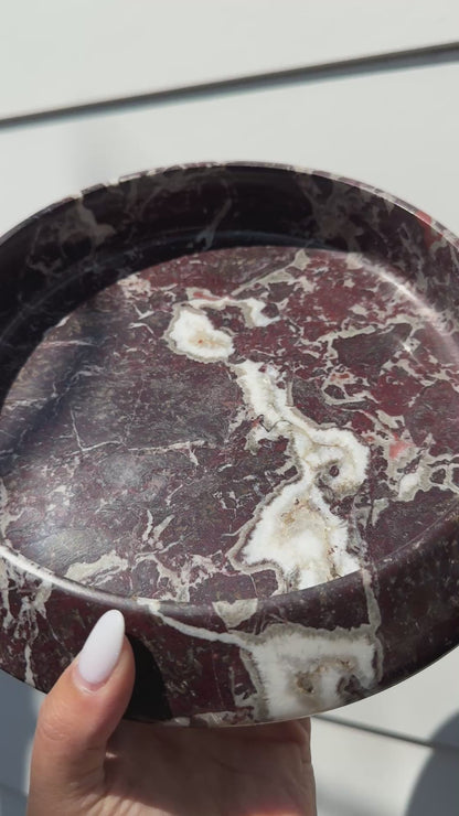 XL 10" Rosa Levanto Marble Round Bowl