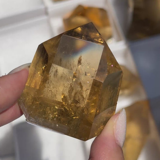 brazilian citrine tower polished crystal tower