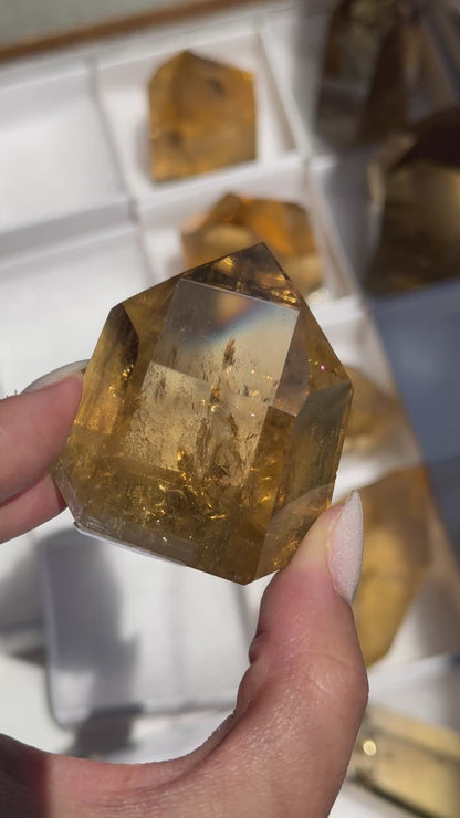 brazilian citrine tower polished crystal tower