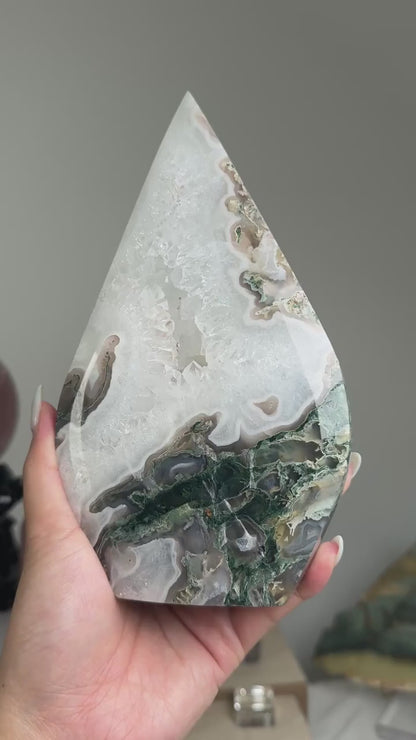 XL Moss Agate Flame #8