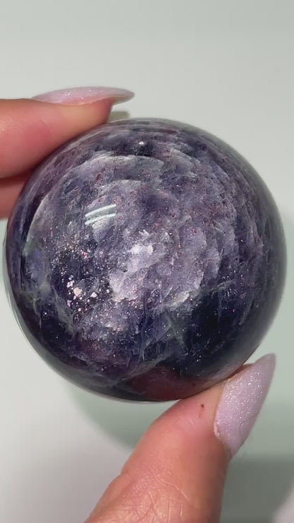 Bloodshot Iolite Spheres