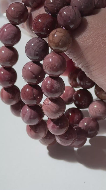 Pink Gobi Desert Agate Bracelets (various bead sizes)