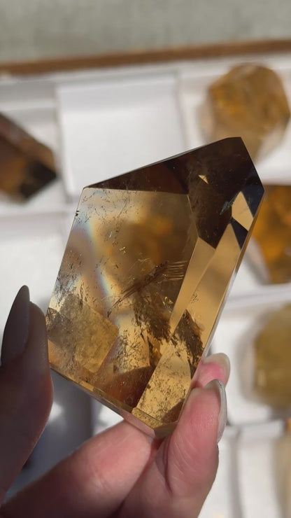 polished brazilian citrine freeform