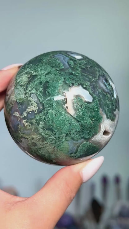 Moss Agate Sphere #1