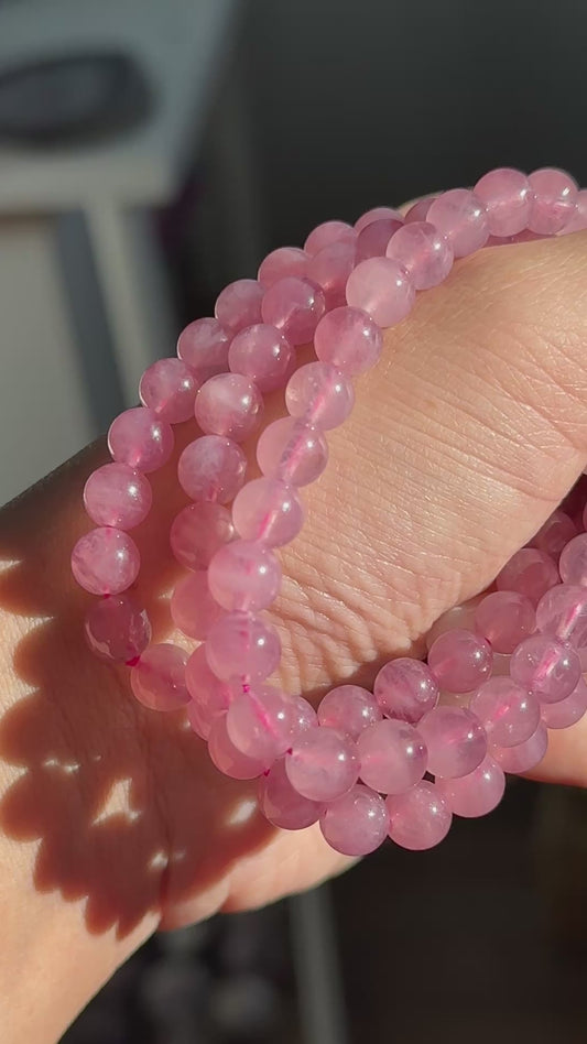 Gemmy Lavender Rose Quartz Bracelets