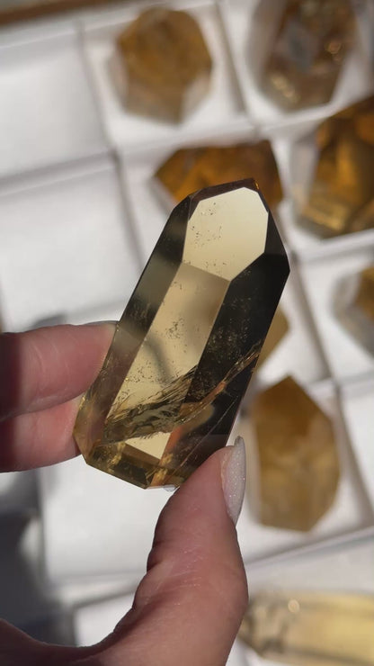 brazilian citrine tower polished crystal tower