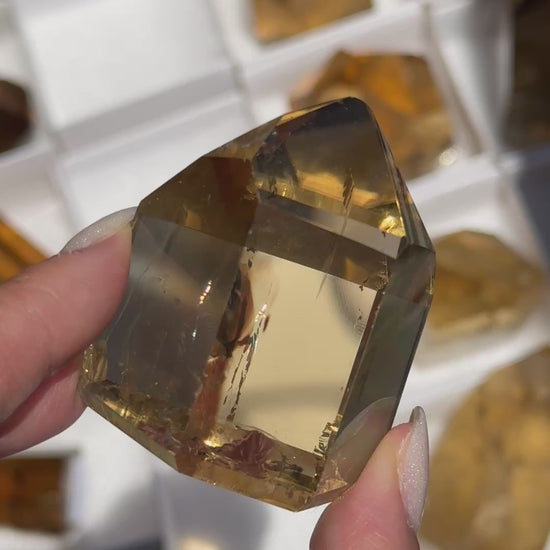 brazilian citrine tower polished crystal tower