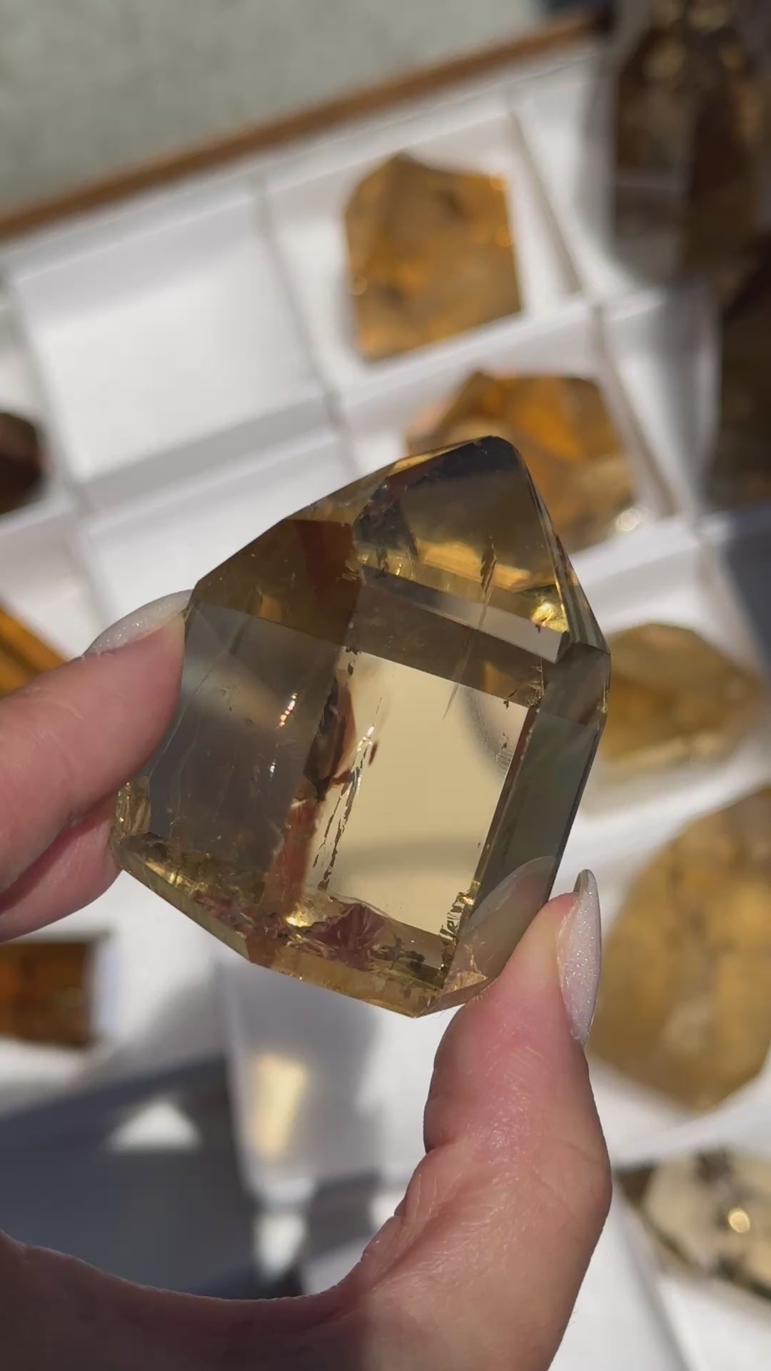 brazilian citrine tower polished crystal tower