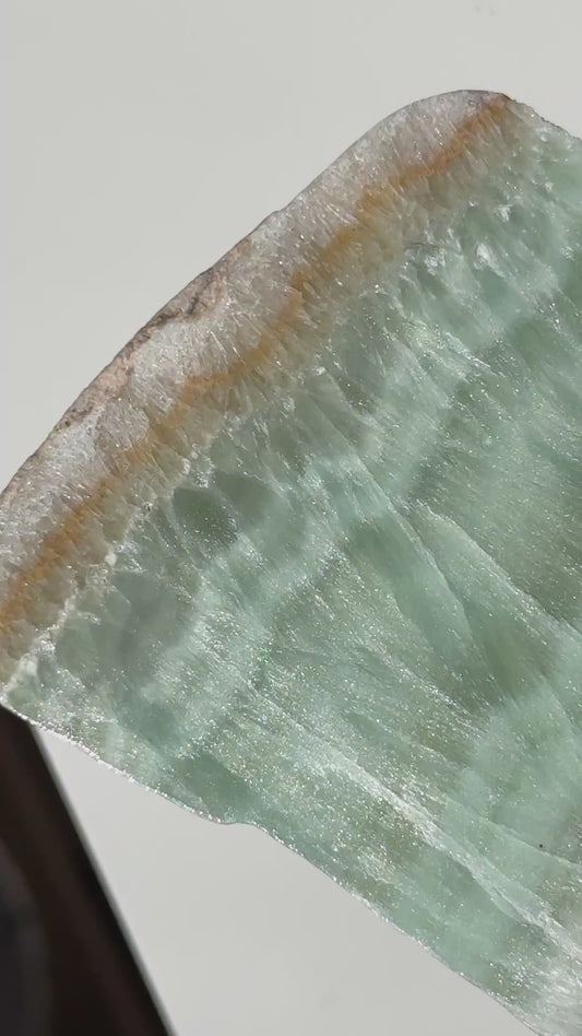 Green Aragonite Slab (Mine La Profunda, Carmenes, Leon) #6