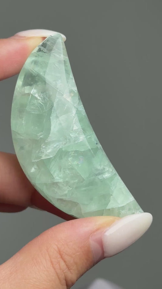 Durango Fluorite Moon Carving #8