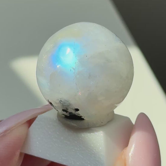 gem rainbow moonstone sphere