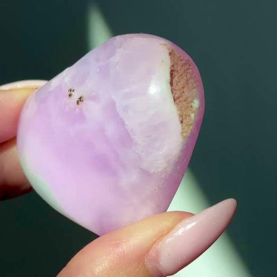 pink aragonite heart