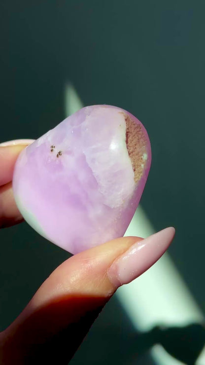 pink aragonite heart