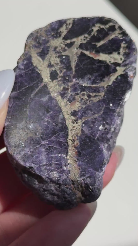 Fluorite Pyrite Slab (Josefa Veneros, Asturias, Spain) #9