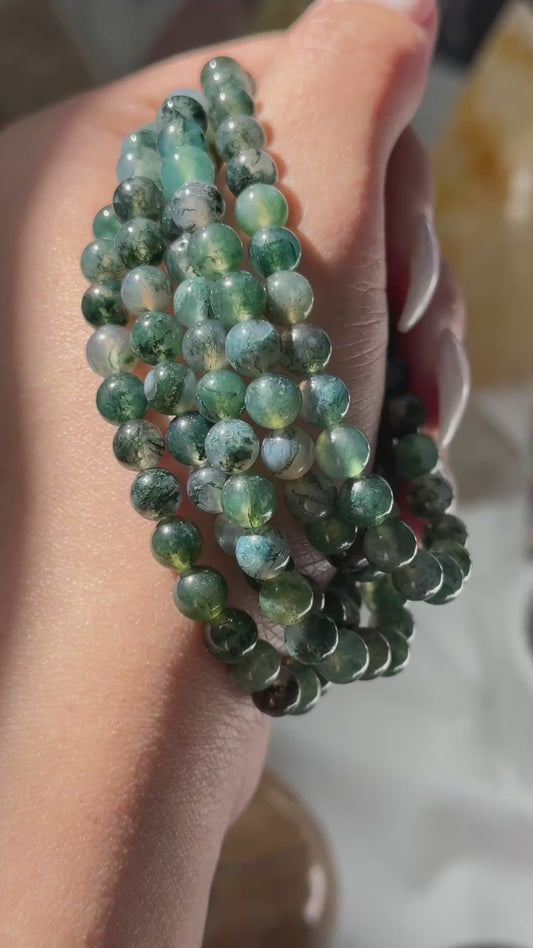 Moss Agate Bracelets