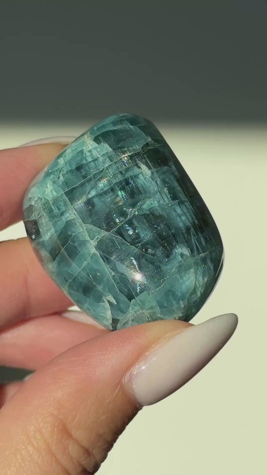 Lake Baikal Blue Apatite Gem #2