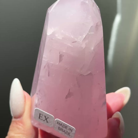 gem rose quartz tower extra grade rose quartz tower girasol quartz