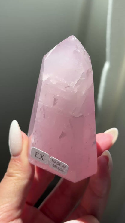 gem rose quartz tower extra grade rose quartz tower girasol quartz