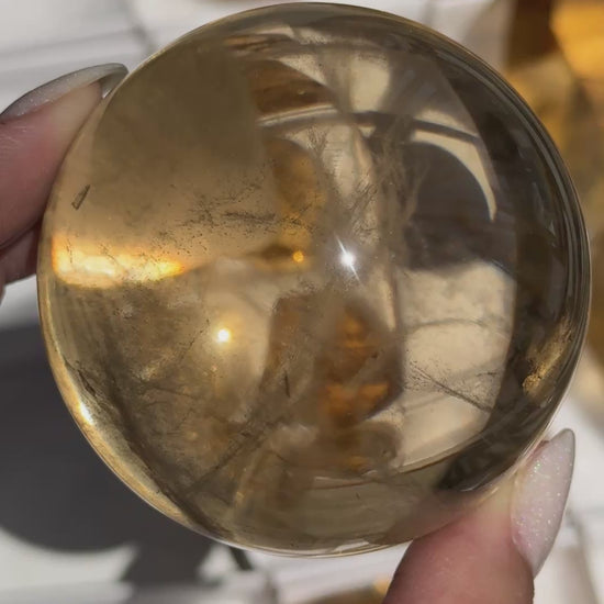 brazilian citrine sphere large citrine sphere