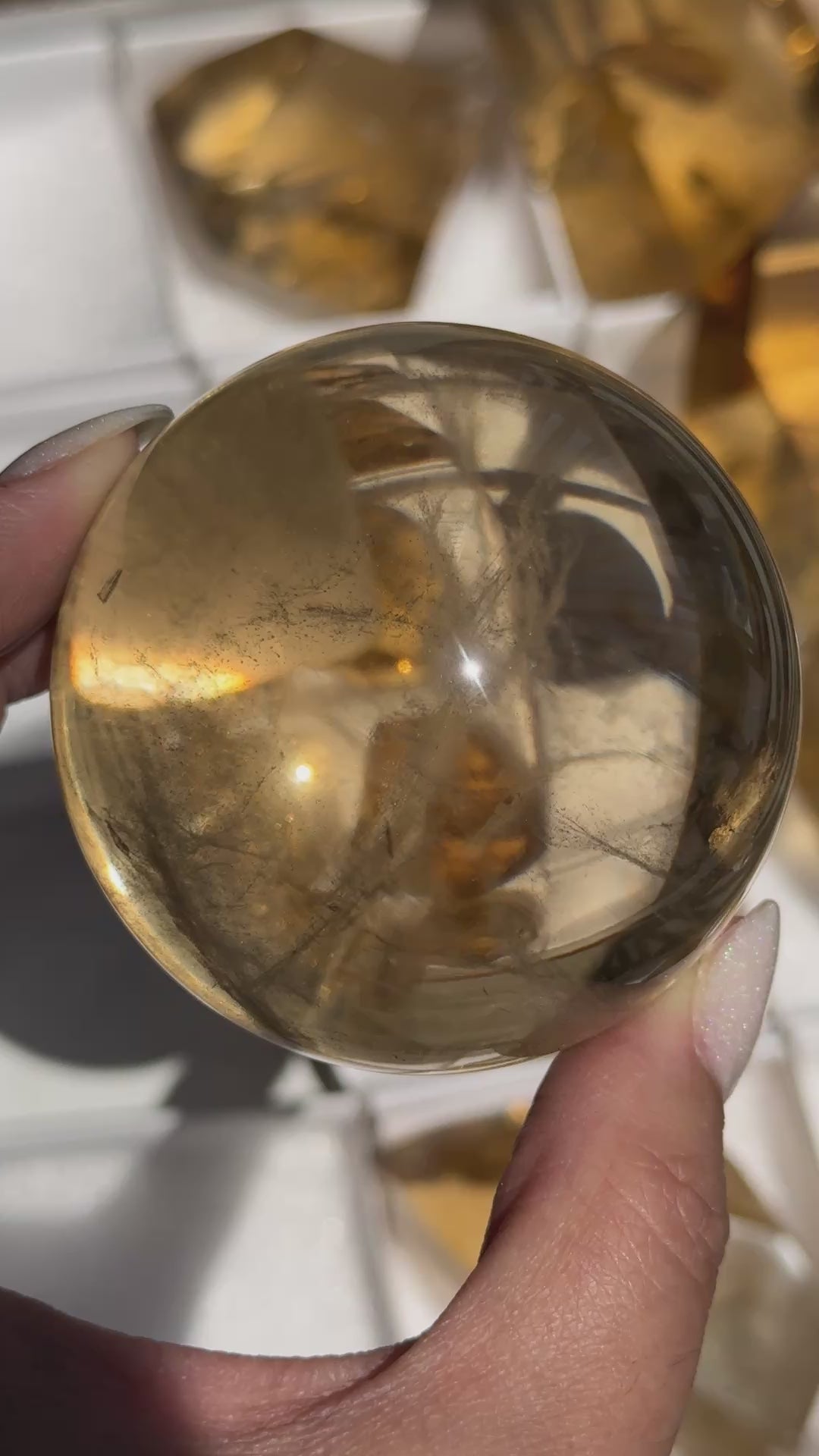 brazilian citrine sphere large citrine sphere