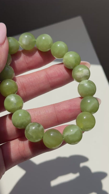 Lemon Nephrite Jade Bracelet