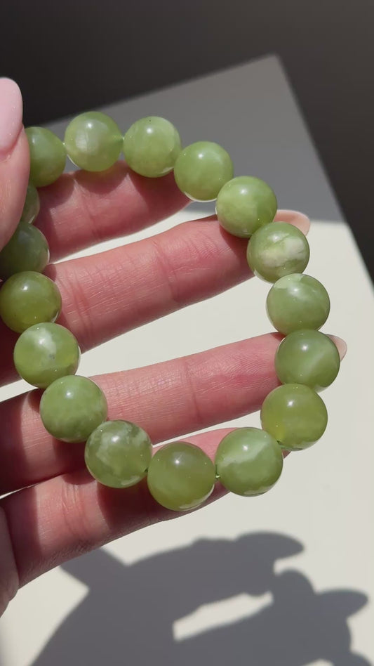 Lemon Nephrite Jade Bracelet