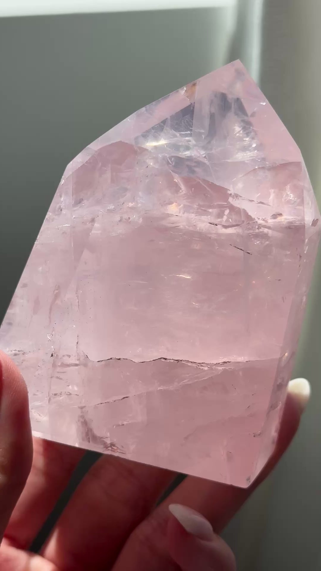 gem rose quartz tower extra grade rose quartz tower girasol quartz