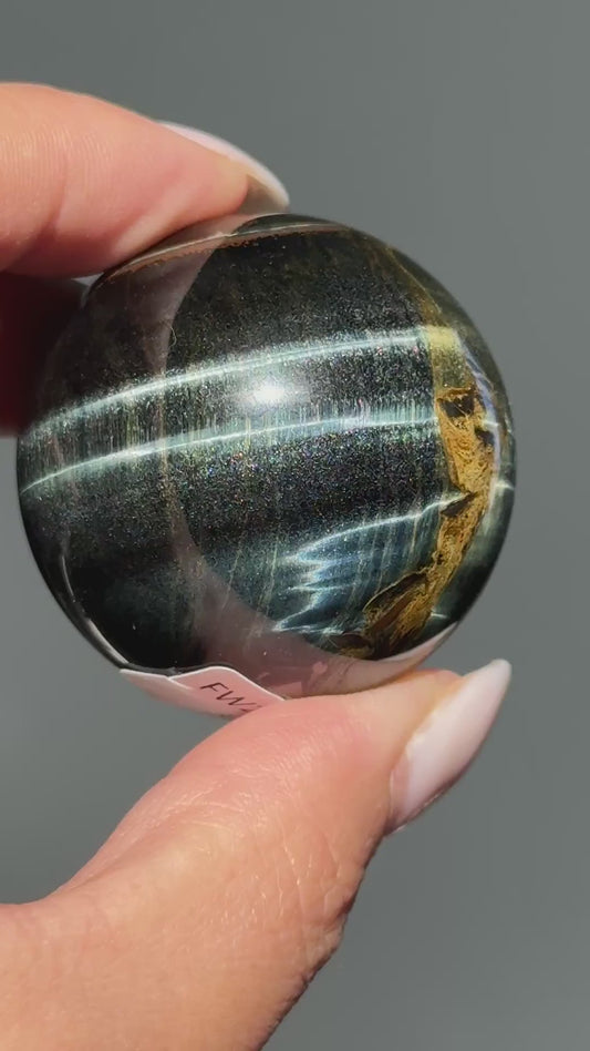 Blue Tigers Eye Sphere #14
