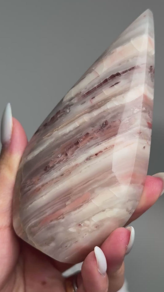 Pink Banded Onyx Flame #6