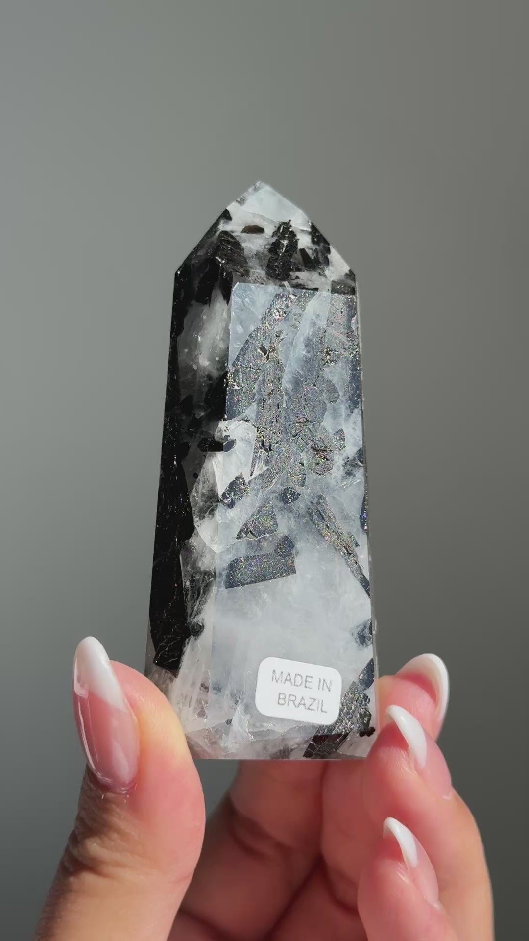 TOURMALINE IN QUARTZ CRYSTAL TOWER